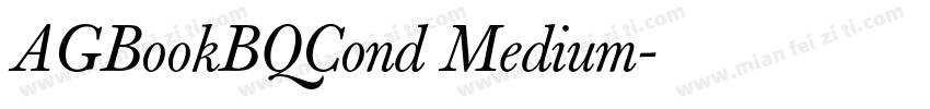 AGBookBQCond Medium字体转换